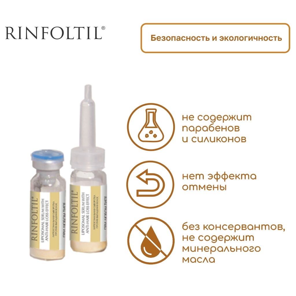 Rinfoltil Сыворотка при любом типе выпадения волос, липосомальная сыворотка, 30 шт.
