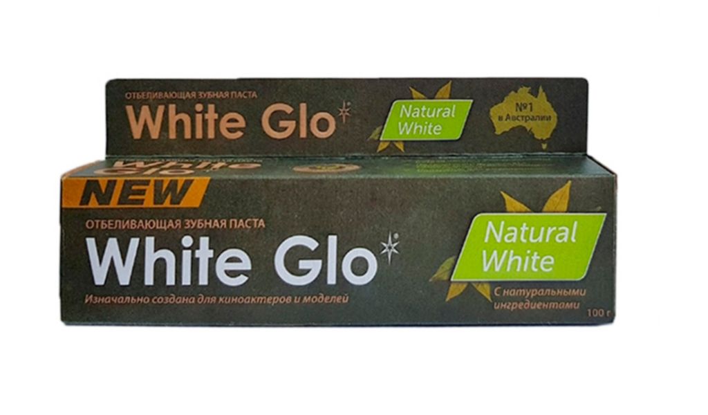 фото упаковки White Glo Зубная паста отбеливающая Натуральная белизна