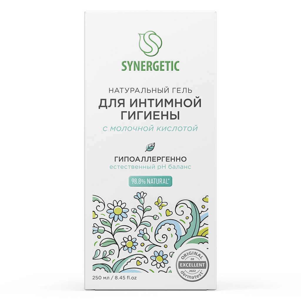 Synergetic Гель для интимной гигиены натуральный, гель, 250 мл, 1 шт.