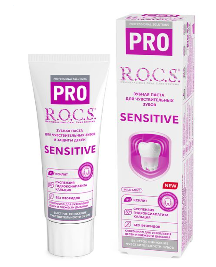 фото упаковки ROCS Sensitive Pro Паста зубная для чувствительных зубов