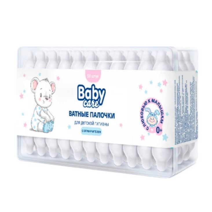 фото упаковки Baby Care Ватные палочки с ограничителем