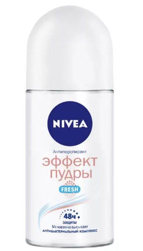 фото упаковки Nivea Антиперспирант шариковый Эффект пудры Fresh