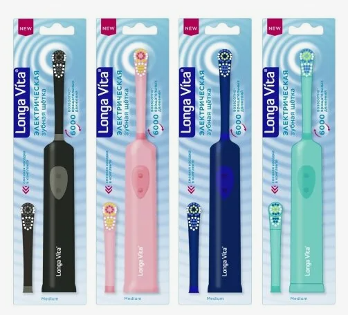 фото упаковки Longa Vita электрическая зубная щетка для взрослых