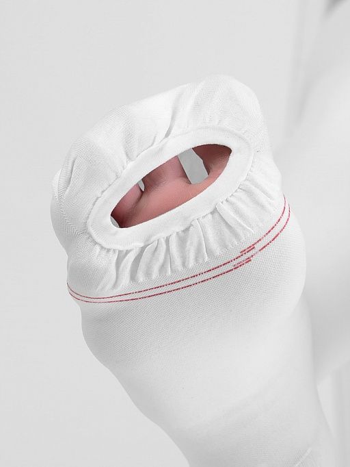 Dinamic Press ANTITROMBO long Чулки антиэмболические, р. 3, 18-21 mm Hg, пара, с открывающимся мыском, белые, длинные (77-84 см), 1 шт.