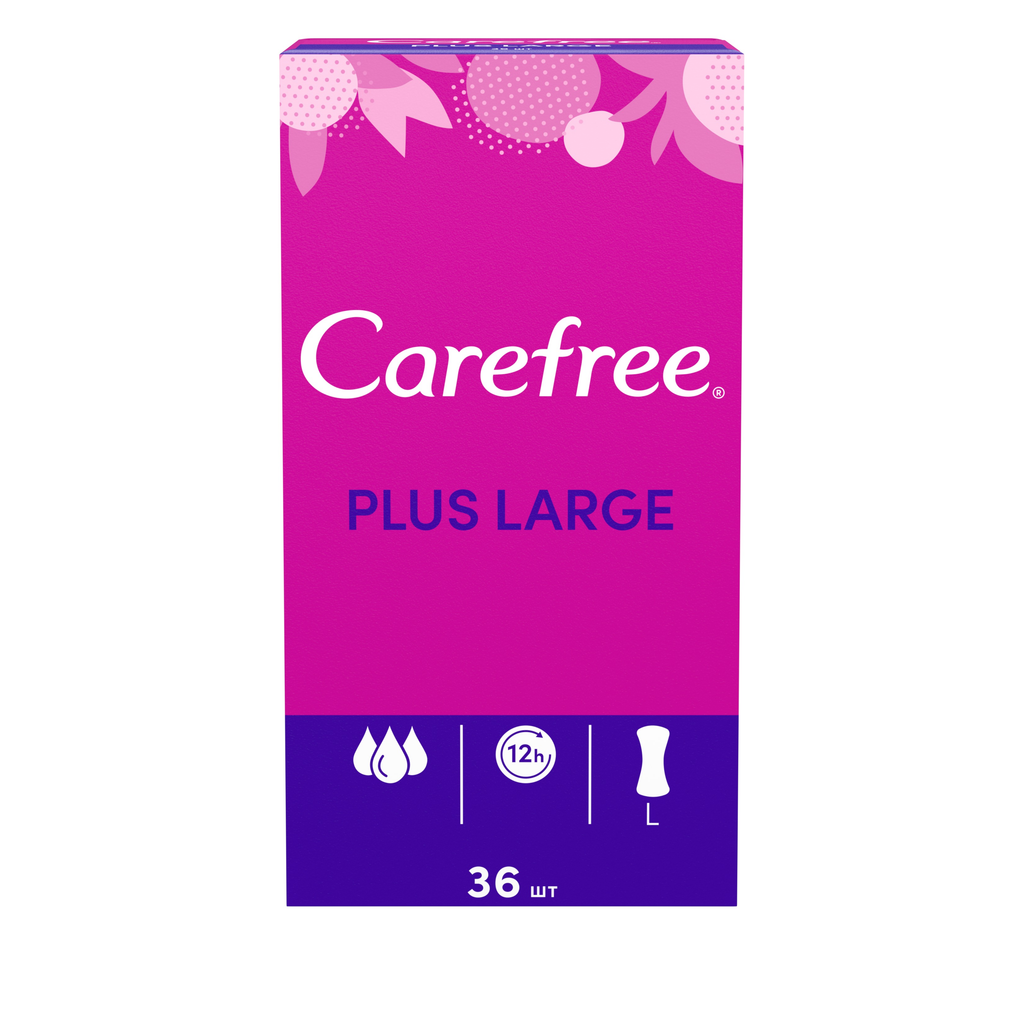 Carefree plus Large прокладки ежедневные, прокладки ежедневные, 36 шт.