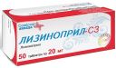 Лизиноприл-СЗ, 20 мг, таблетки, 50 шт.
