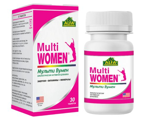 Alfa Vitamins Мульти Вумен витаминно-минеральный комплекс, 1310 мг, таблетки, 30 шт.