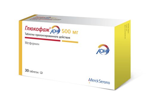 Глюкофаж Лонг, 500 мг, таблетки пролонгированного действия, 30 шт.