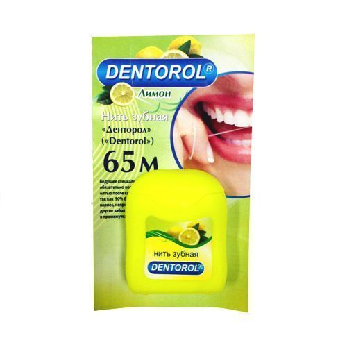 Dentorol нить зубная, 65 м, нити зубные, лимон, 1 шт.