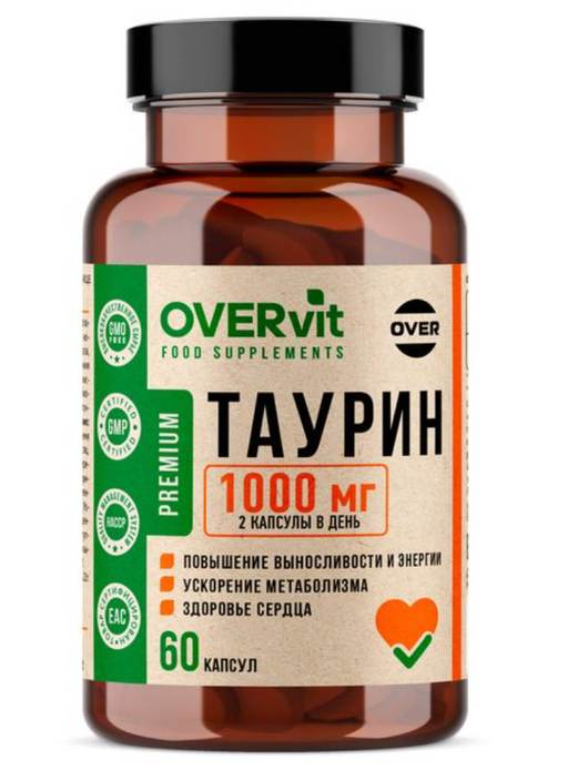 OVERvit Таурин, капсулы, 60 шт.