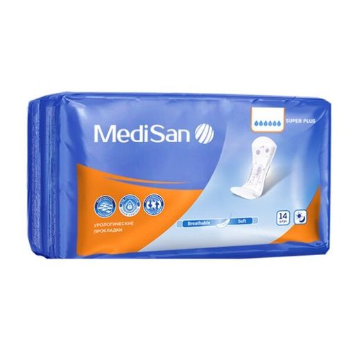 MediSan Super plus прокладки урологические, прокладки урологические, 14 шт.