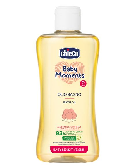 Chicco Baby moments Масло для ванны детское, масло для детей, для детей с рождения, 200 мл, 1 шт.