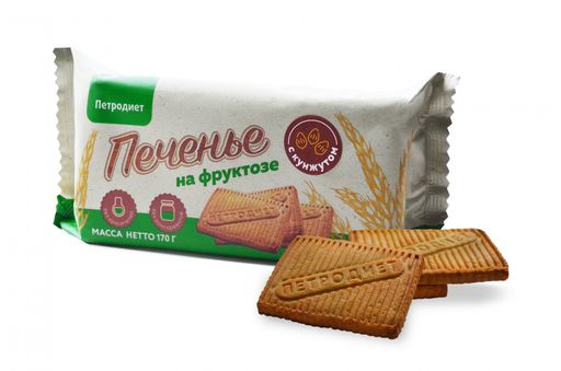 Петродиет Печенье на фруктозе, печенье, с кунжутом, 170 г, 1 шт.