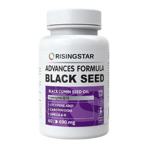 Risingstar Масло черного тмина с Q10 и каротиноидами, капсулы, 60 шт.