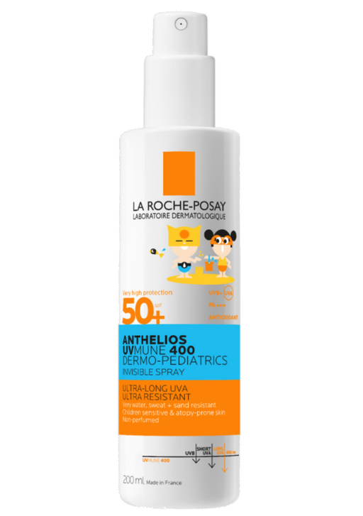 La Roche-Posay Anthelios UVMUNE 400 Dermo-pediatrics Спрей солнцезащитный, SPF50+/PPD27, спрей, детский, 200 мл, 1 шт.