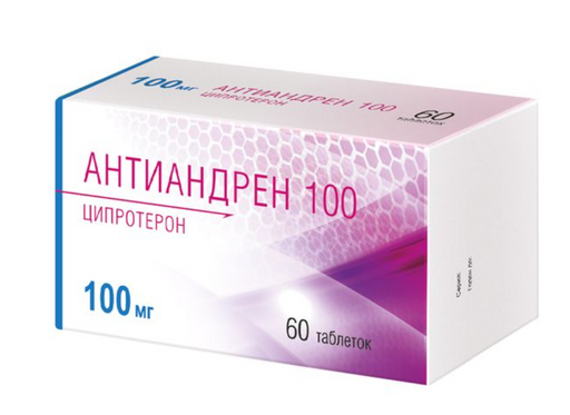 Антиандрен 100, 100 мг, таблетки, 60 шт.