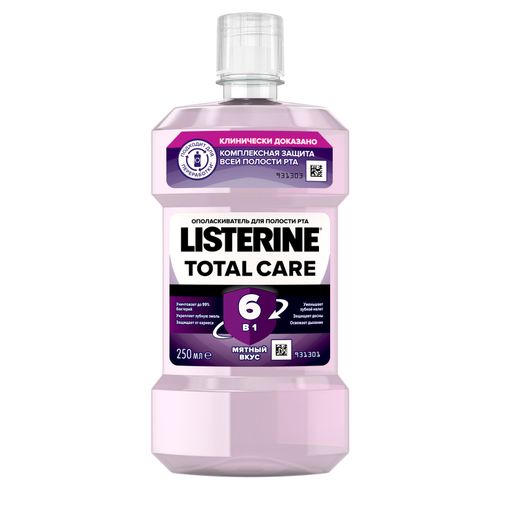Listerine Total Care Ополаскиватель для полости рта, раствор для полоскания полости рта, 250 мл, 1 шт.